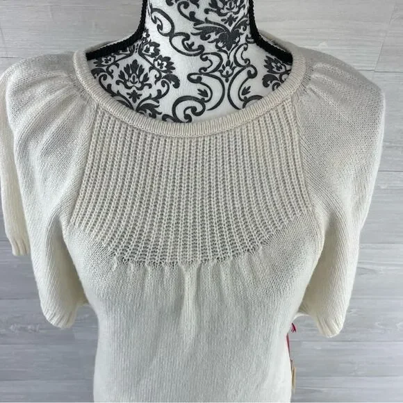 Anthropologie Belle Flutter Sleeve Wool Blend Sweater - Picture 6 of 12